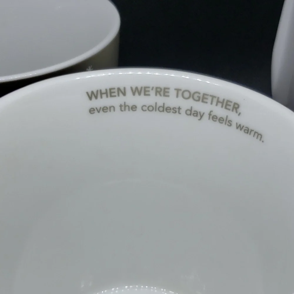 Starbucks set of 2 Christmas coffee mugs 2011